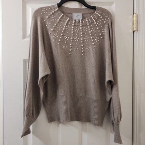 Liv of Milano long sleeved sweater, Beige, Women's Large